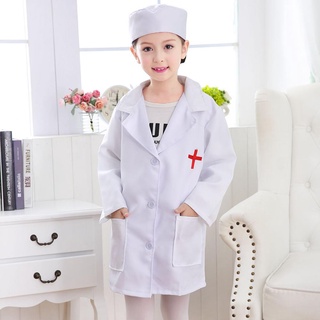 Cosplay disfraz para niños rendimiento niñas enfermera ropa de Halloween fiesta ropa niños Doctor abrigo traje niños