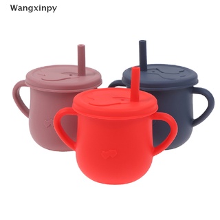 [wangxinpy] Baby Silicone Cups Drinking Straw Cup Food Grade Children Feeding Water Cup Hot Sale