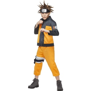 Niños JP Anime Naruto Uzumaki Disfraces para niños niñas Halloween Cosplay Disfraces niños fiesta juego de rol Disfraces vestir traje