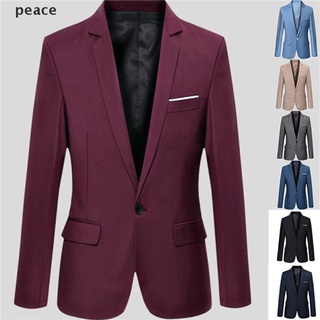 la paz de los hombres de negocios blazer formal abrigo de manga larga solapa slim se adapta a un traje buttom.