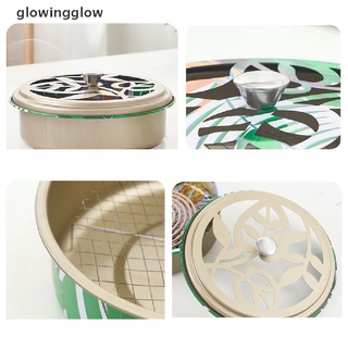 glwg - soporte para bobinas de mosquitos, portátil, quemador de incienso para el hogar, campamento al aire libre, resplandor (3)