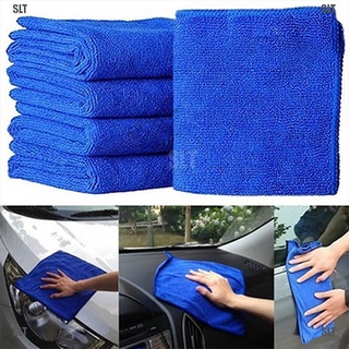 <SLT> 5Pcs Fabulous Great Blue Wash Cloth Car Auto Care Microfiber Cleaning Towels