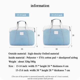 impermeable colorblock portátil bolsa para macbook air pro 13 15 mujeres/hombres a prueba de golpes bolso maletín 13.3 14 15.6 pulgadas (9)