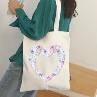 Love Fashion Simple estudiante compras Tote Bag lona Tote Bag 9879