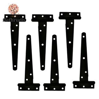 6 piezas de correa en T para bisagras de puerta, color negro (6 pulgadas)