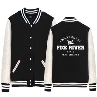Prisión Break papel grúa Est 2005 Scofield Fox River hombre chaqueta abrigo de béisbol pareja ropa Ziiart Streewears