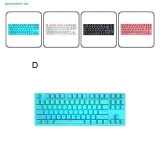 accessto Plug Play Desk Keyboard 87 Keys USB Wired Lightweight Keyboard Wear-resistant for Office
