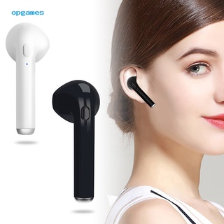 opgames 1pc i7s in-ear ligero sonido estéreo inalámbrico auriculares mini bluetooth