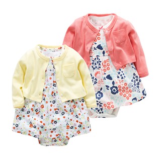Conjunto De ropa De bebé para niñas/ropa De Manga larga+Floral para niños/Vestidos 2 pzas para bebés/Conjunto De ropa para niñas