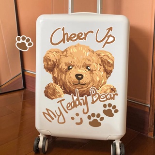 red oso rojo maleta pegatina grande todo impermeable de dibujos animados lindo maleta maleta maleta personalizada pegatinas