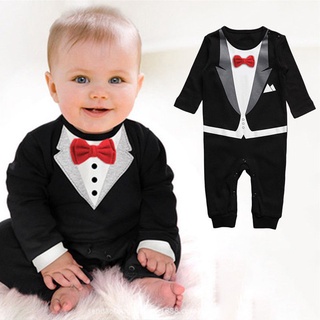 bebé niño traje formal fiesta boda esmoquin caballero mameluco traje