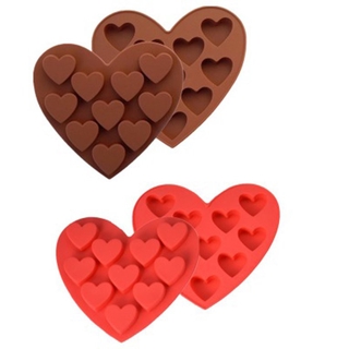 cz DIY molde de silicona para tartas, 10 moldes de Chocolate en forma de corazón, molde para hornear pasteles, jengibre, pudín, gelatina