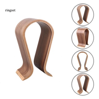ringset universal en forma de u soporte de madera para auriculares on-ear over-ear
