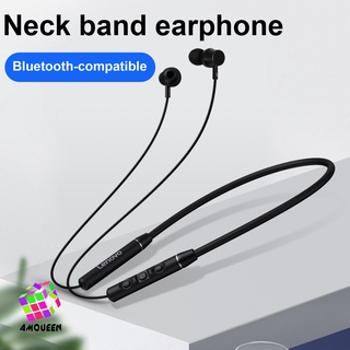 amqueen qe03 - auriculares inalámbricos magnéticos compatibles con bluetooth, compatible con bluetooth, plegables y estables, para ejercicio