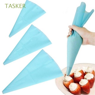 TASKER Kitchen Tool DIY Decor Silicone Cake Baking Accessories Portable Reusable Icing Piping Bag Pastry Bag Cream/Multicolor