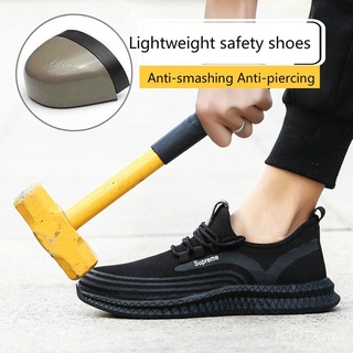 Ligero zapatos de seguridad de las mujeres de los hombres al aire libre de acero puntera Anti-punción botas de trabajo tamaño 36-46 ccpg