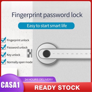ready stock tt lock app smart keyless huella dactilar cerradura biométrica teclado contraseña palanca manija cerradura