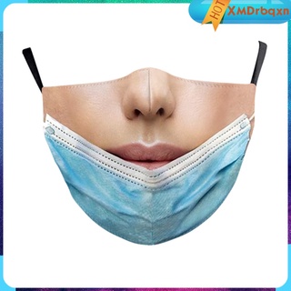 máscara facial antipolvo sin máscara tirada hacia abajo broma cubierta boca para adultos a (4)