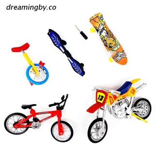 dreamingby.co mini dedo bicicleta motocicleta conjunto de bicicleta diapasón diy creativo juego monopatín niños niños juguetes educativos regalos