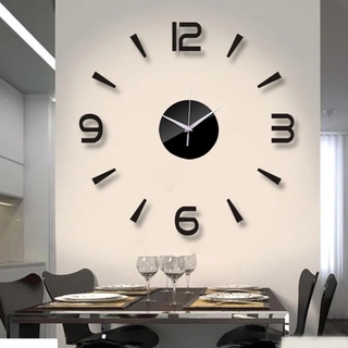 LKX🔥Bens à vista🔥nuevo reloj de pared moderno diy grande espejo 3d sala de estar pegatinas artesanales reloj de cuarzo decoración del hogar【Spot marchandises】 (1)
