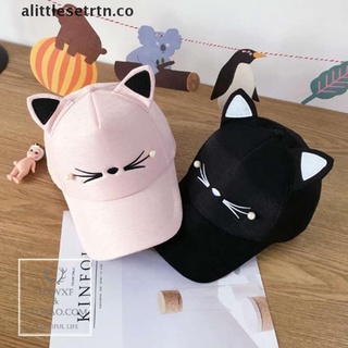 alittlesetrtn: gorra ajustada de béisbol hip-hop para golf, gato, al aire libre, algodón, sombrero de sol [co] (1)