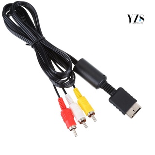 1.8m Audio Video AV Cable to 3 RCA TV Lead for Sony PlayStation PS 1/2/3 System
