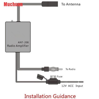 Muchuan Auto estéreo FM & AM antena de señal de Radio antena amplificador amplificador de señal aérea Booster (9)