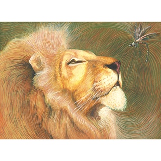 diy diamond pintura kits león araña completo redondo taladro imagen artesanías (1)