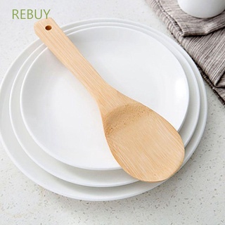 Rebuy utensilios de cocina de arroz cuchara de bambú cuchara de arroz vajilla cocina utensilios de cocina saludable herramienta de cocina pala de arroz