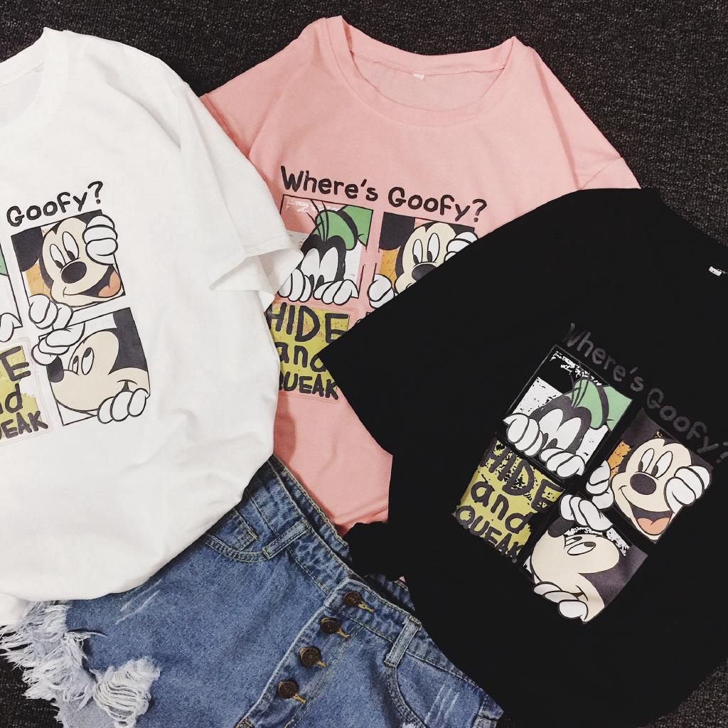 Camiseta de manga corta T-Shirt Mickey Mickey camiseta de manga corta pareja T-Shirt de dibujos animados T-Shirt verano nuevo suelto de dibujos animados pareja camisa Tops (5)