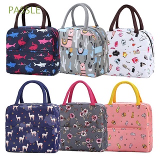 PASSLE Fashion Lunch Box Bag Dinner Container Fresh Keeping Food Storage Thermal Insulated Travel Picnic Handbag Cooler