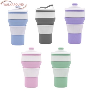 (Wal) 300 ml taza plegable al aire libre portátil de silicona telescópica taza de agua