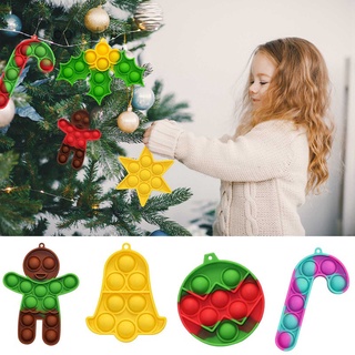 Paquete de 9 paquetes de navidad Pop Fidget juguetes de burbujas paquetes para niños niñas niños fiesta de navidad favores de navidad Goodie bolsa de relleno sensorial alivio del estrés (1)