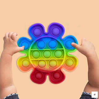 [srf] arco iris color pop fidget juguete push it burbuja antiestrés juguete sensorial para adultos niños prensa para matar el tiempo y aliviar la ansiedad (4)
