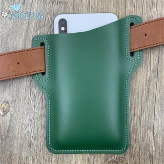 Narebig bolsa de teléfono móvil al aire libre bolsa de los hombres de cuero de la PU sólido cinturón de bolsillo (6)