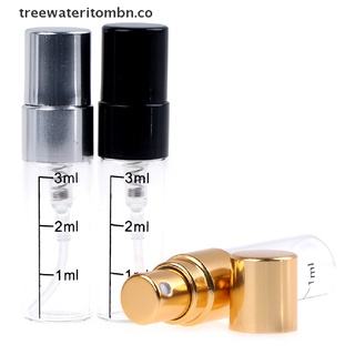 tomter 3 ml recargable de vidrio transparente perfume bomba spray botellas aroma con escala.