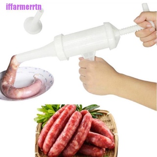 [iffarmerrtn]Manual Sausage Fillers Machine Salami Maker Meat Stuffer Press Nozzle Funnel Set