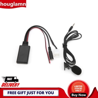Houglamn accesorios automovil Cables de coche DC 12V Cable de Audio AUX Bluetooth 5.0 adaptador de reemplazo para Honda Goldwing GL1800 araba