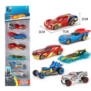 6PCS Hot Wheels Juguetes De Coche Batman Batmobile/Patrulla/Vengadores/Liga De La Justicia/Coches Modelo De Juguete Vehículo Diecast Para Niños Regalo (5)