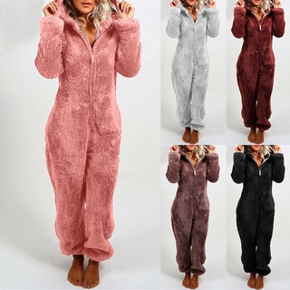 Bgk Pijama/ropa De Dormir/mono Casual De Mangas largas con capucha cálida Para invierno (1)