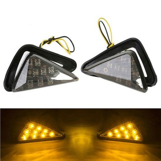 2 pzas luz LED de señal de giro para motocicleta/triángulo/lámpara Universal