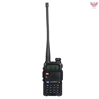 Baofeng BF-UV5R FM transceptor de doble banda transceptor de mano 128CH Amateur Radio portátil largo en espera negro enchufe del reino unido