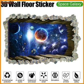 Calcomanías de pared 3d para pared de la galaxia espacial con planetas estrellas extraíbles murales adhesivos para niños dormitorio techo sala de estar