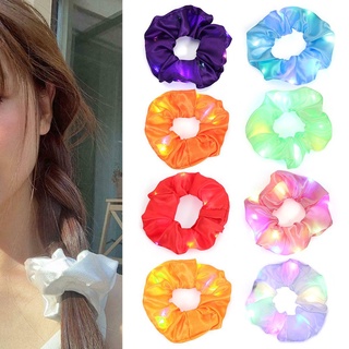 SALUBRATORY Women Girls Fashion LED Luminous Hairband Clothing Accessories Elastic Hair Bands Elastic Hair Bands Ladies Headwear Headress Ponytail Holder Hair Ties Ropes Hair Ring/Multicolor (9)