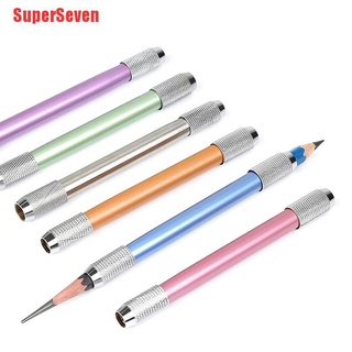 SuperSeven Metal Double Head Color Pencil Extender Adjustable Holder School Writing Tool