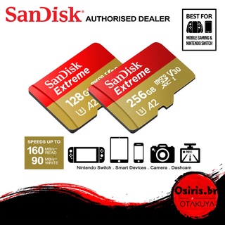 Tarjeta De Memoria Sd Sandisk 128/256/512GB/Velocidad De 90 Mb