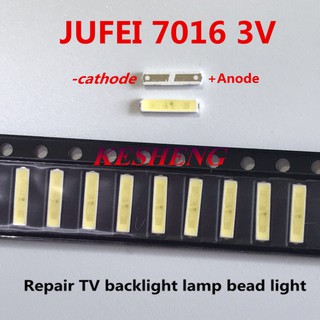 50pcs jufei 7016 led tv retroiluminación doble chips blanco frío de alta potencia 1.2w 3v para led lcd retroiluminación tv aplicación