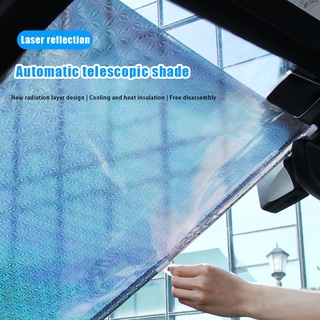 automático retráctil coche parasol plegable parabrisas protector protector de cubierta cortina anti-uv ventana sombra (4)