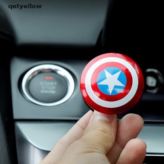 Qetyellow Marvel Capitán América Coche Botón De Inicio De Un Decorativo Cubierta Protectora CO