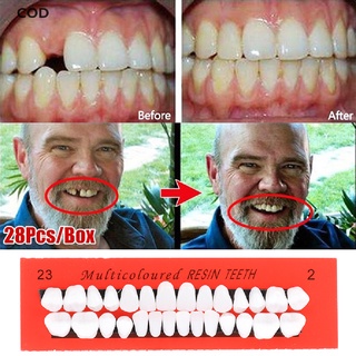 [cod] 28 unids/set universal resina dientes falsos modelo de enseñanza dental material dental caliente